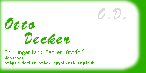 otto decker business card